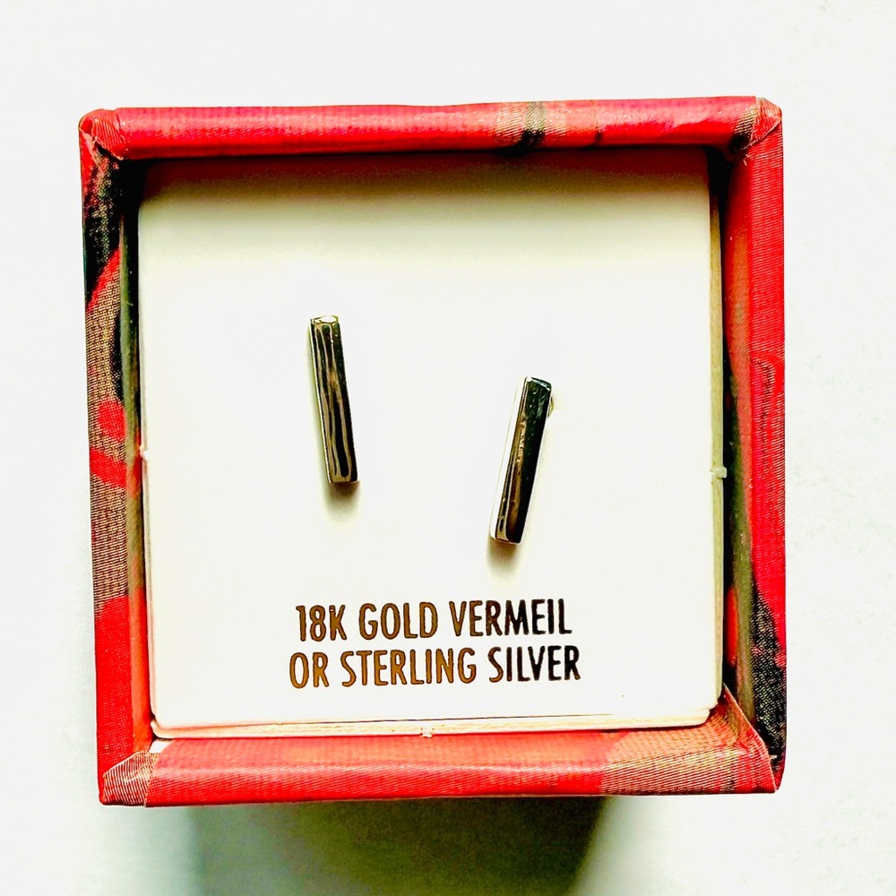 Sterling Silver Bar Earrings